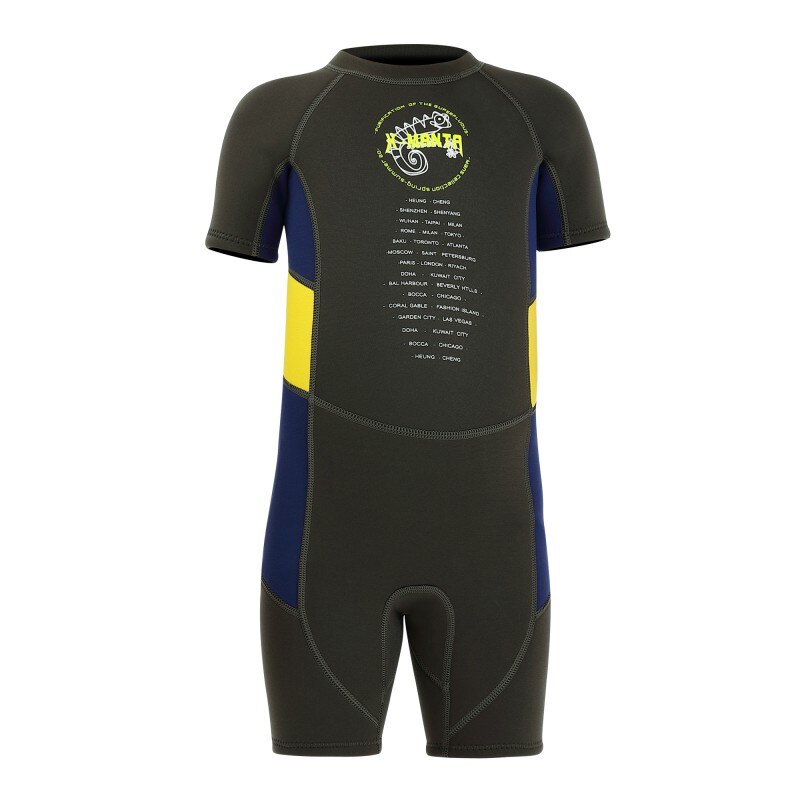 Stijl 2.5Mm Neopreen Kids Swimwears Duikpakken Shorts Mouwen Jongens Surfen Rash Guards Snorkel Kids Wetsuits: gray / Xl
