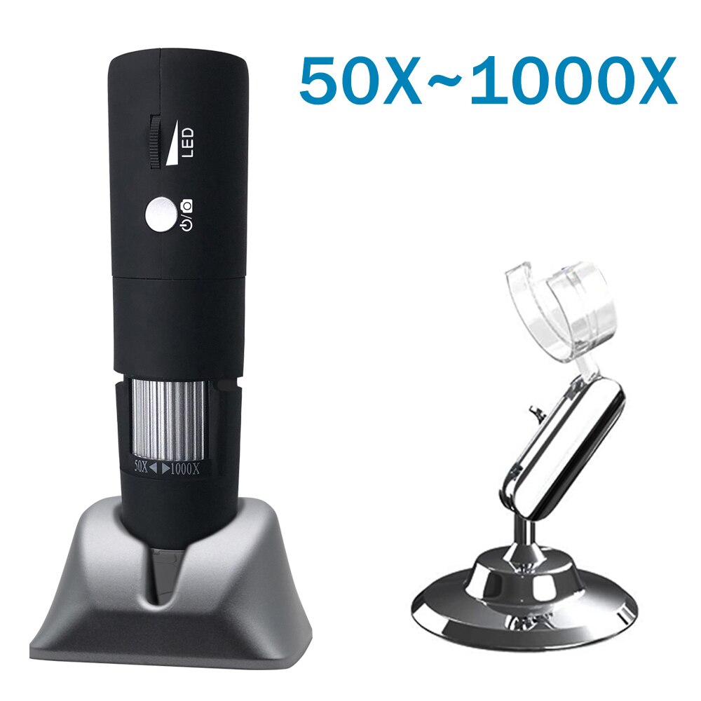 1000X Adjustable WIFI Electronic Digital Portable USB Stereo Microscope Camera for LED Soldering Magnifier Cell Phone Computer: 303-black