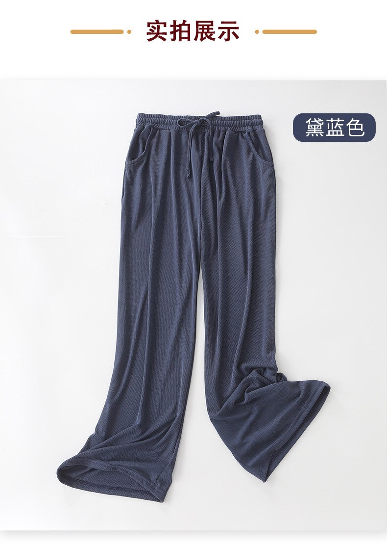 Pantalones de Pijama de piernas anchas para mujer, ropa de dormir femenina, para estar en casa, para primavera y otoño, nuevos