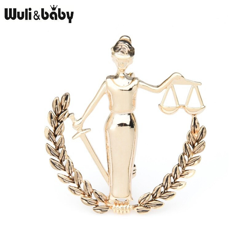 Wuli & baby-broches de constelación Libra para mujer, broche de Metal para , banquete,: gold