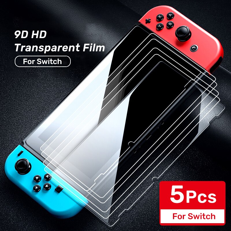 11Pack Schutz Glas für Nintend Schalter Gehärtetem Glas Bildschirm Schutz für Nintendo Schalter Lite NS HD Glas Bildschirm Film: 5Pack HD schalten