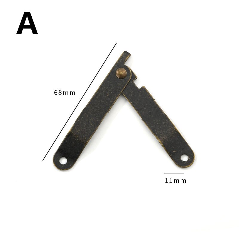 2pcs Antique Wooden Box Corner Support Hinges Stay Box Display Furniture Cabinet Door Kitchen Cupboard Hinges Lid Stays