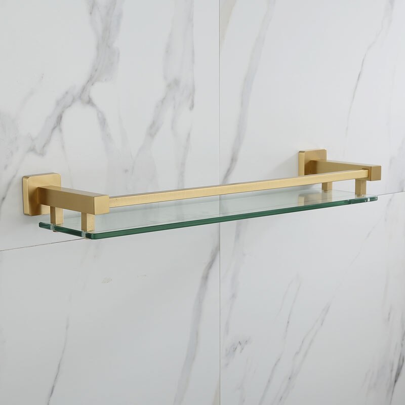 Set de accesorios de baño estante de baño para Oro pulido, toallero, soporte de papel para colgar toallas, soporte para escobillas de baño, accesorios de baño