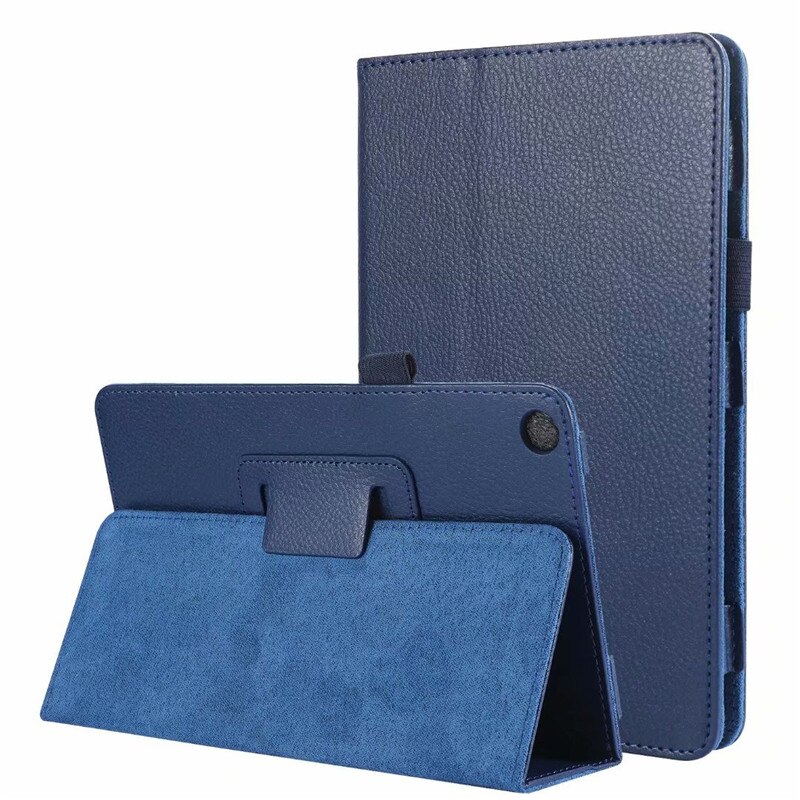 Luksusowe etui do Huawei MediaPad M5 lite 8.0 JDN2-AL00 JDN2-W09 Tablet miękka podstawka pokrywa dla Huawei M5 Lite 8 cal Case Fundas: 02 Dark Blue
