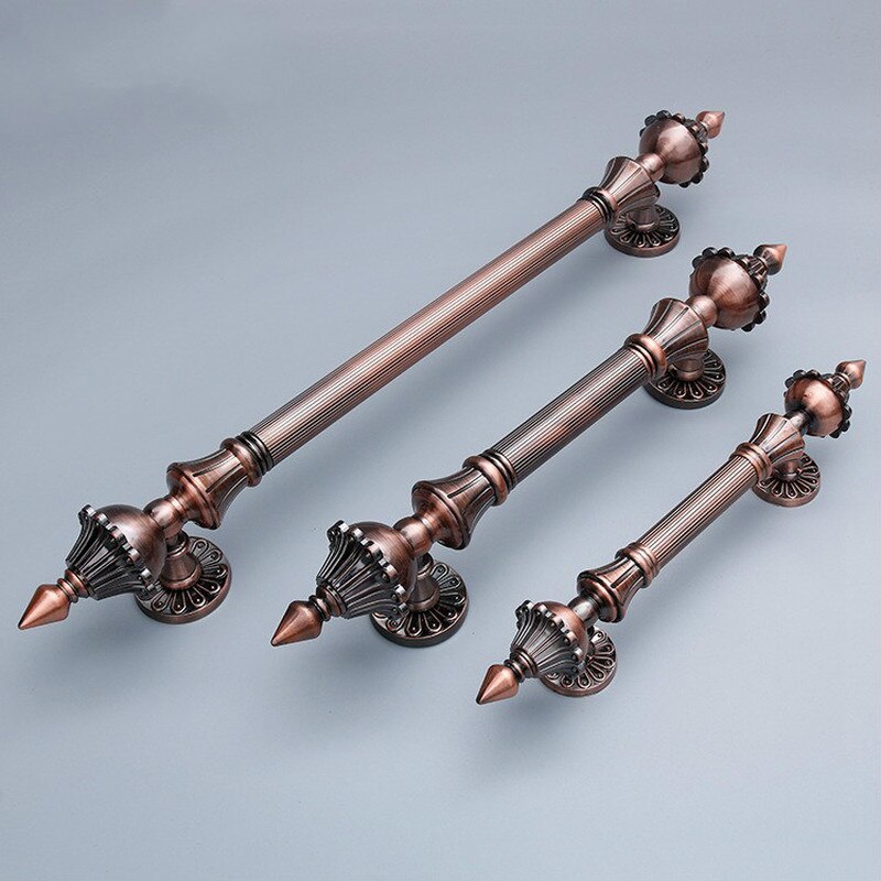 Deur Handvat Antieke Zinklegering Multi-Size Handvat Deur Pull Brons Gate Hotel Ingang Winkelcentrum Deurklink Wf