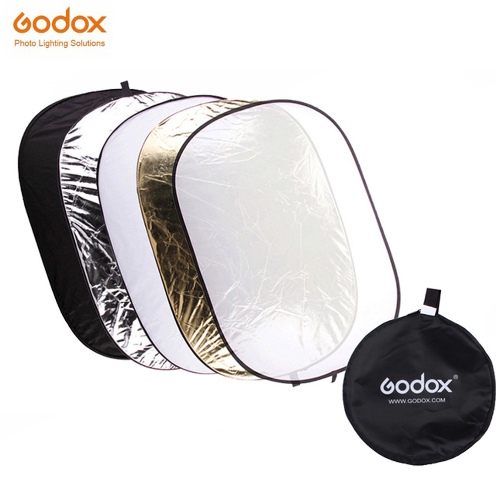 Godox – panneau de fond 5 en 1 60x90cm, réflecteur rond rectangulaire, disque diffuseur d&#39;éclairage pliable, noir argent or blanc