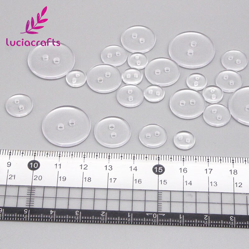 9/12.5/15/20Mm Transparante Hars Knoppen Diy Shirt Button Kledingstuk Naaien Accessoires E0410