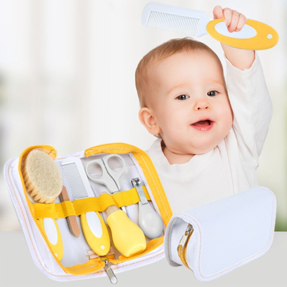 6 Stuks Baby Nagels Haar Neus Verzorging Set Nagelknipper Trimmer Borstel Kam Voor Baby Pasgeboren Dagelijkse Verzorging Set
