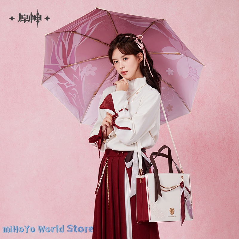 [Genuine] Yae Miko Umbrella MiHoYo Official Genshin Impact Yae Miko Theme Impression Series Folding Umbrella Original Cosplay