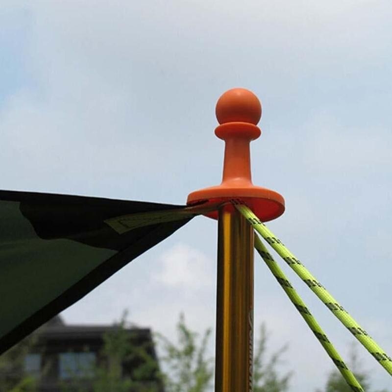 6 Colors Rod Cap Protection Tent Poles Awning Hat Rod Thunder Lightening Support Tent Canopy Cap Proof Camping O1Q6