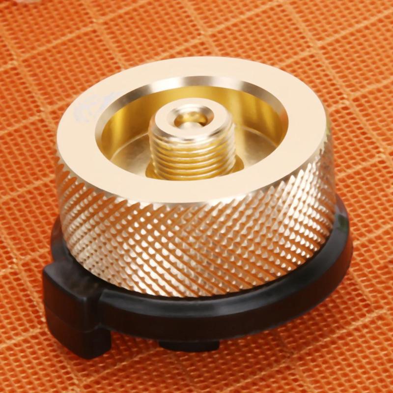 Cabezal de conversión de conector de autoapagado para acampada o escalada, adaptador de cilindro de botella de Gas de aleación de aluminio, conversor de horno