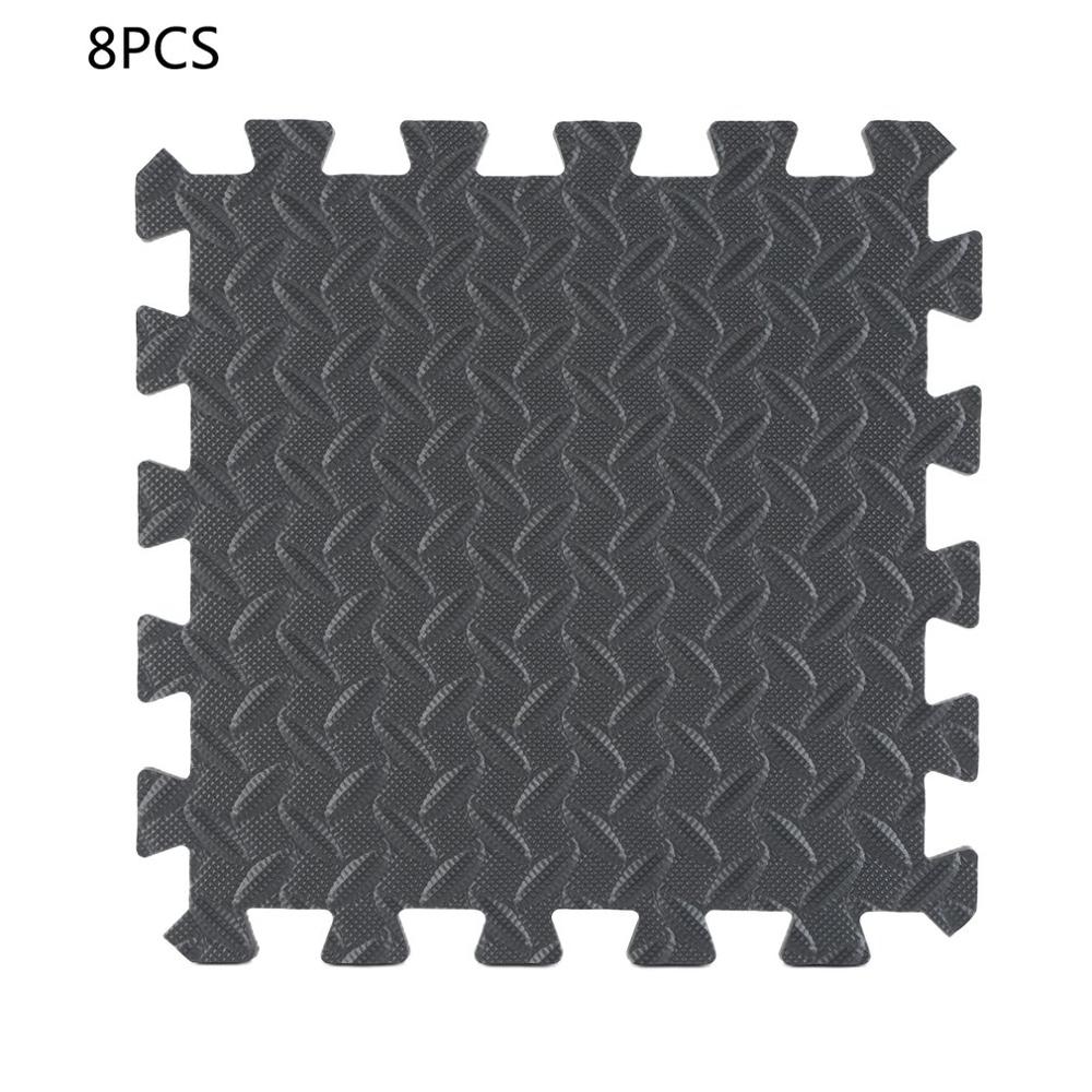 Sammankopplande skummattor plattor gym stötabsorberande vattentät bekväma sammankopplande golvmattor för hem: 8 st 30.5 x 30.5 cm x 10mm