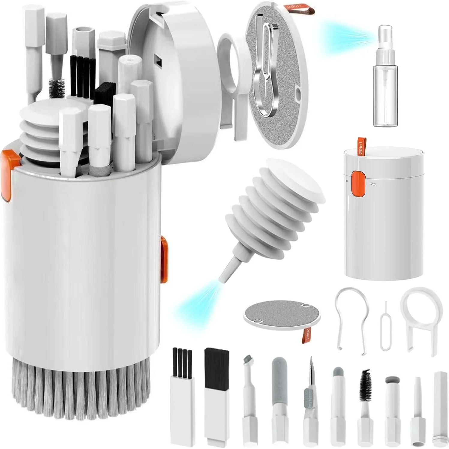 Auriculares para cámara Digital 20 en 1/8 en 1, juego de Herramientas de limpieza para teclado de teléfono móvil y portátil, cepillo de limpieza, bolígrafo limpio para Airpods Pro