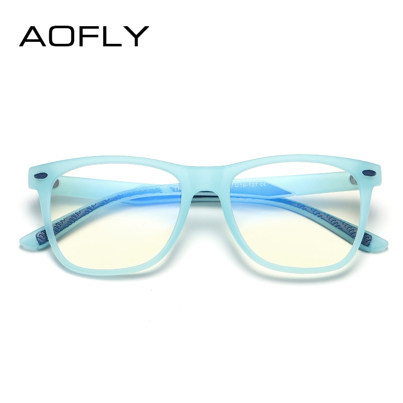 Aofly brand blåt lys blokerende briller børn optiske pige briller  tr90 fleksibel stel børn computer briller  uv400