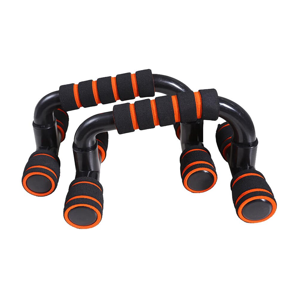 1 sett oransje og svarte push-ups treningsutstyr push up bars håndtak pushup stativer hjemmetreningsstudio fitness treningsskum stativ