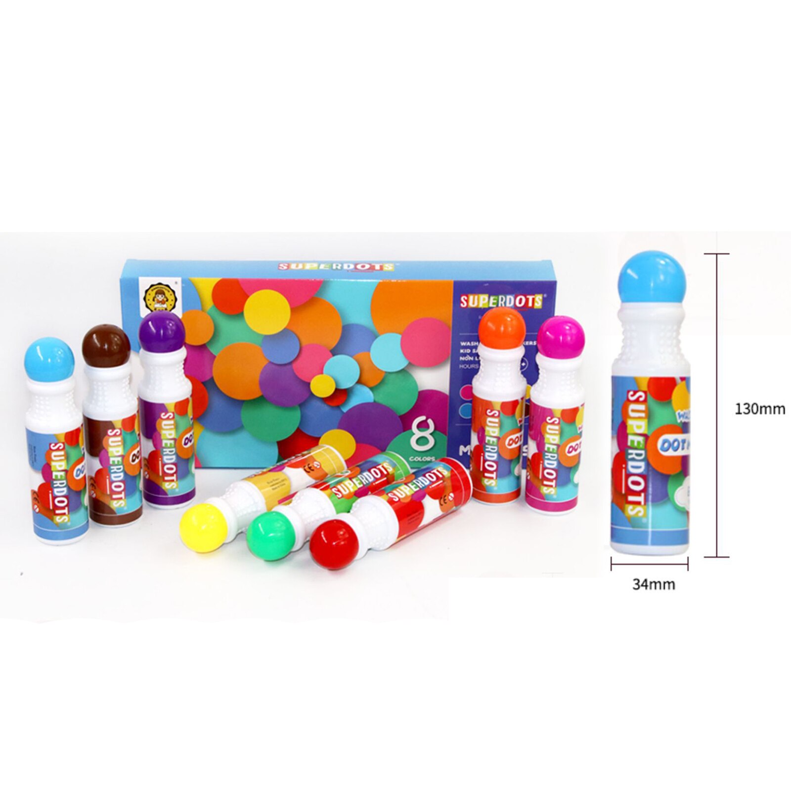 Washable Dot Marker Pens Color Dauber Bingo Dabbers for Kids Painting