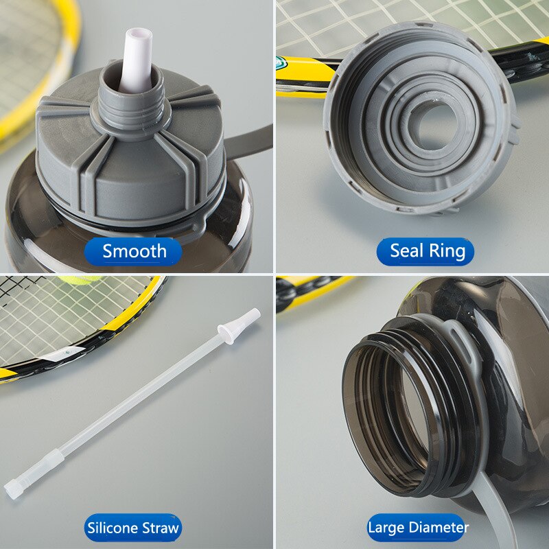 1000ml BPA Free Sport Drinking Water Bottle with Straw 1L 2L 3L Plastic Water Drinking Bottle for Water