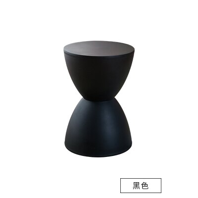 Tabouret bas moderne, minimaliste et nordique, pour chaussures de maison en plastique, simple et à la , tabouret de change de chaussures, petit tabouret de appartement: Black