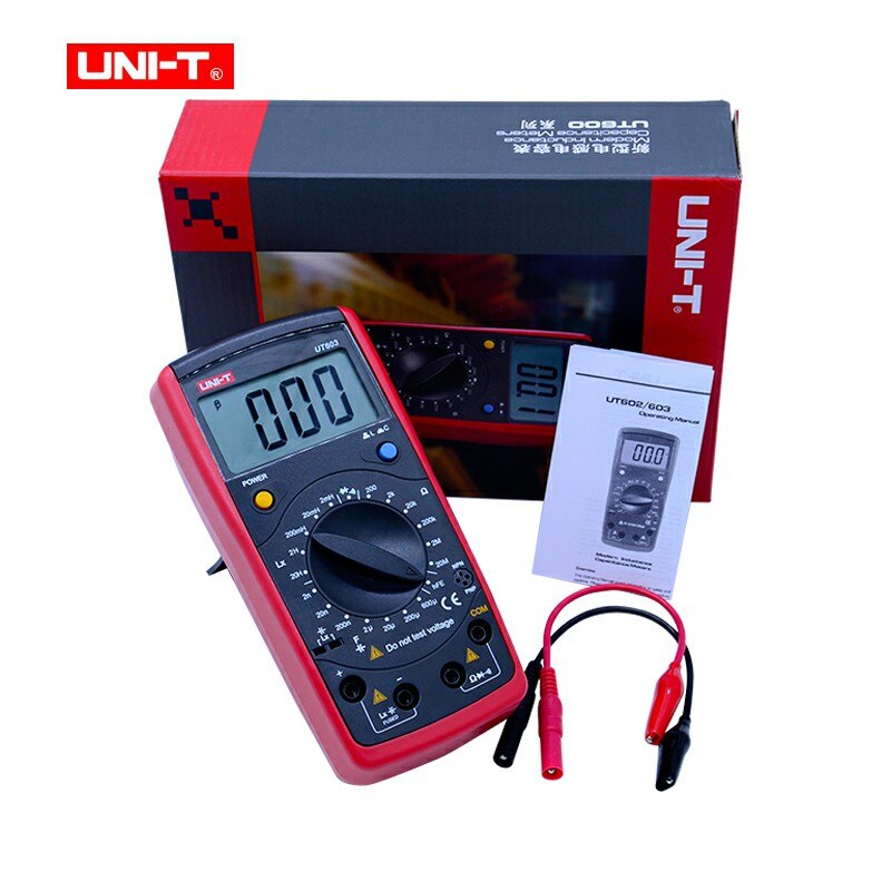 UNI-T UT603 Resistance Inductance Capacitance Tester 2000 count LCR Meter Ohmmeter Diode test/Transistor test Continuity buzzer