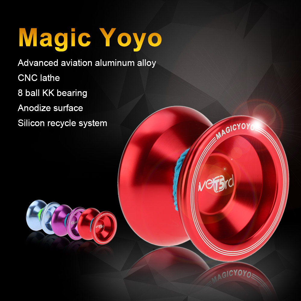 Professionale Magic Yoyo T5 Overlord Lega di alluminio Metallo Yoyo 8 sfere KK Cuscinetto con corda per bambini Ragazzi Giocattoli