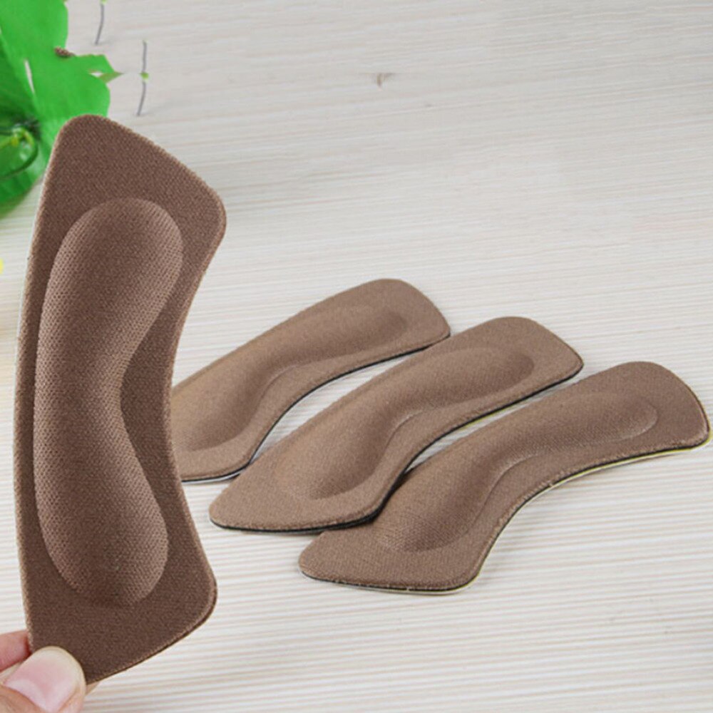 1 par tjockt tyg klibbigt rygg häl grepp sko svamp kudde innersula pad liners sko innersulor högklackat inlägg pad häl insatser
