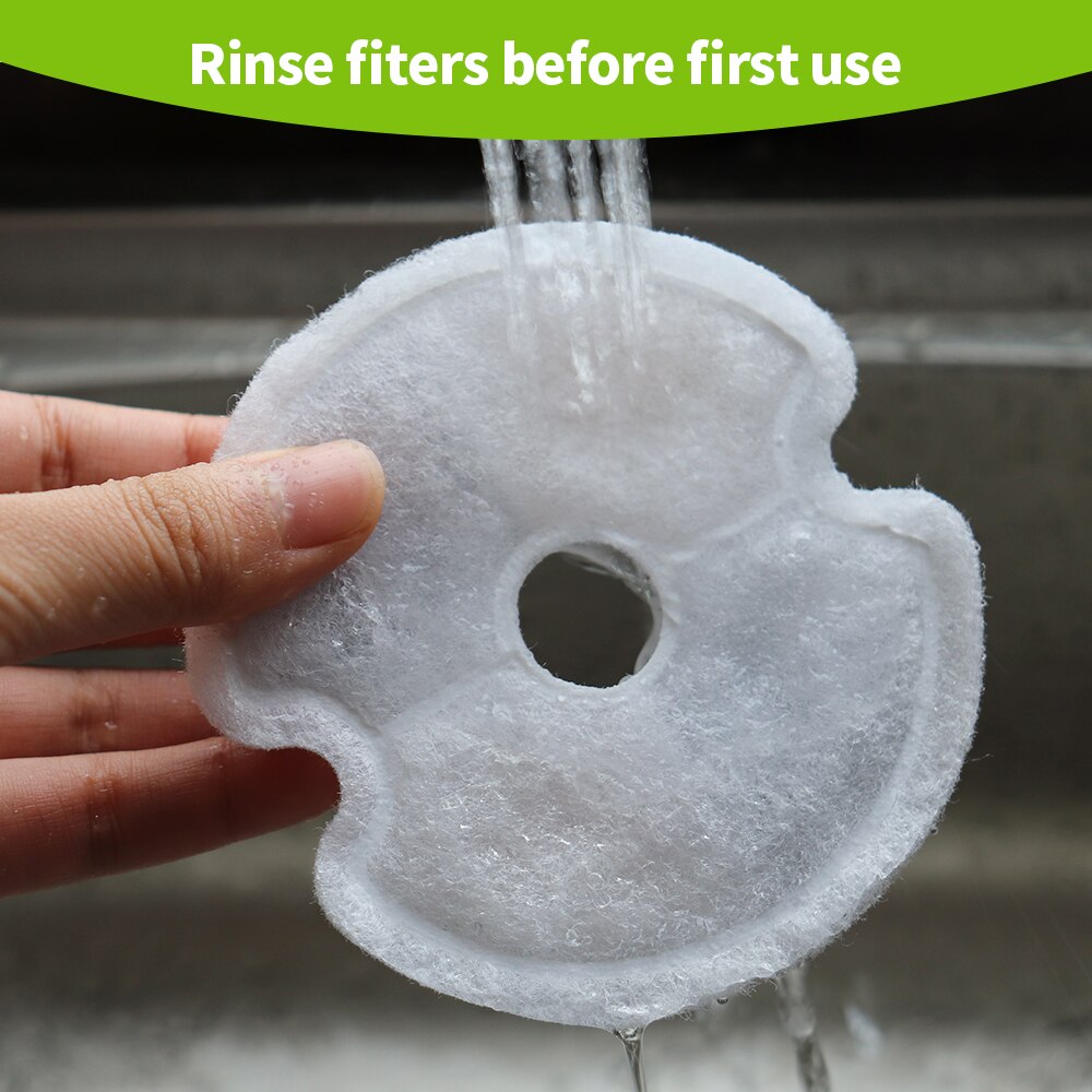 Filtros de fonte de água para gatos, 4 unidades, filtro de carvão ativado de substituição para dispensador de água de fonte de gato filtros substituídos
