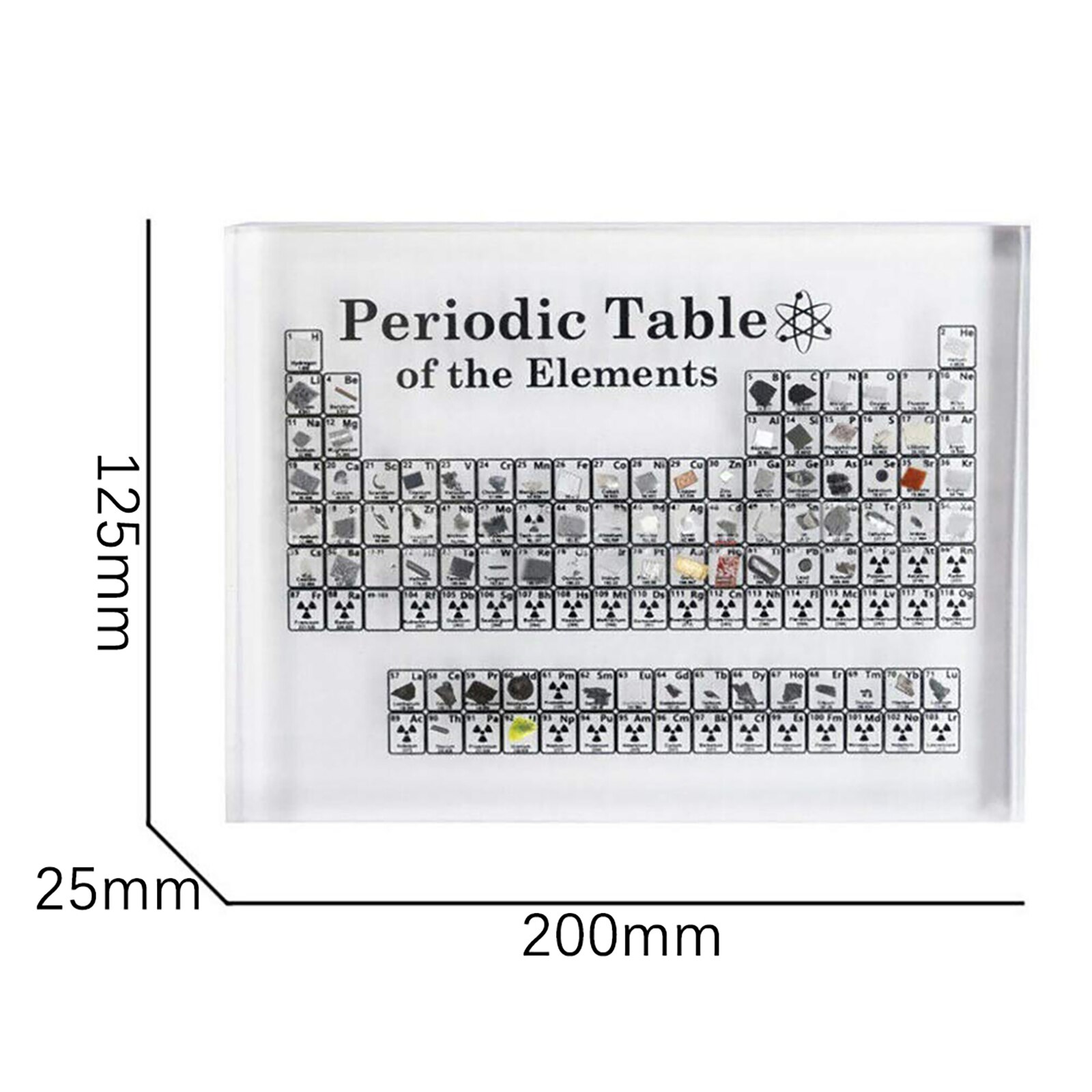 Waterproof Acrylic Periodic Table Chemical Element Display Chart Periodic Table Teaching Tool Student Learning Tool Craft Decor: Default Title