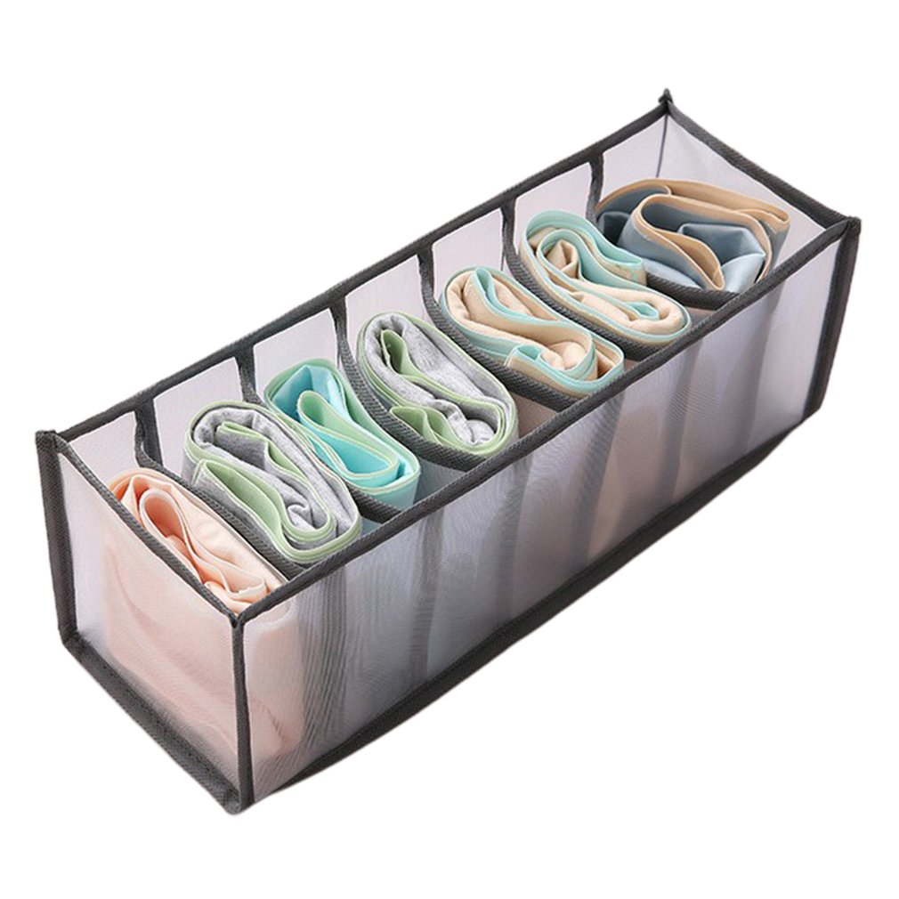 Foldable Jeans Storage Box Cubes Storage Boxes Socks Clothes Underpants Organizer Drawers Divider Box Cabinet Drawer Divider: 6