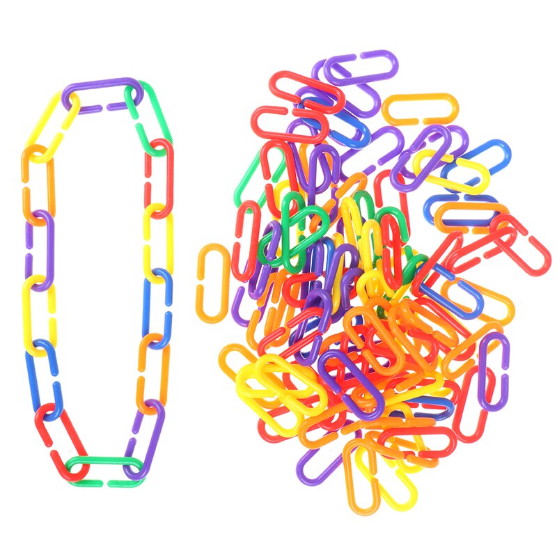 Plastic Parrot Toys C-clips Hooks Chain C-links Sugar Glider Rat Parrot Bird Toy Parts Parakeet Bird Accessories 100pcs