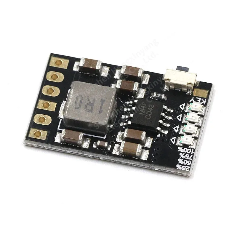 2a 5v carga descarga integrada 3.7v 4.2v bateria de lítio impulso proteção de energia móvel diy módulo de placa pcb eletrônica: Preto