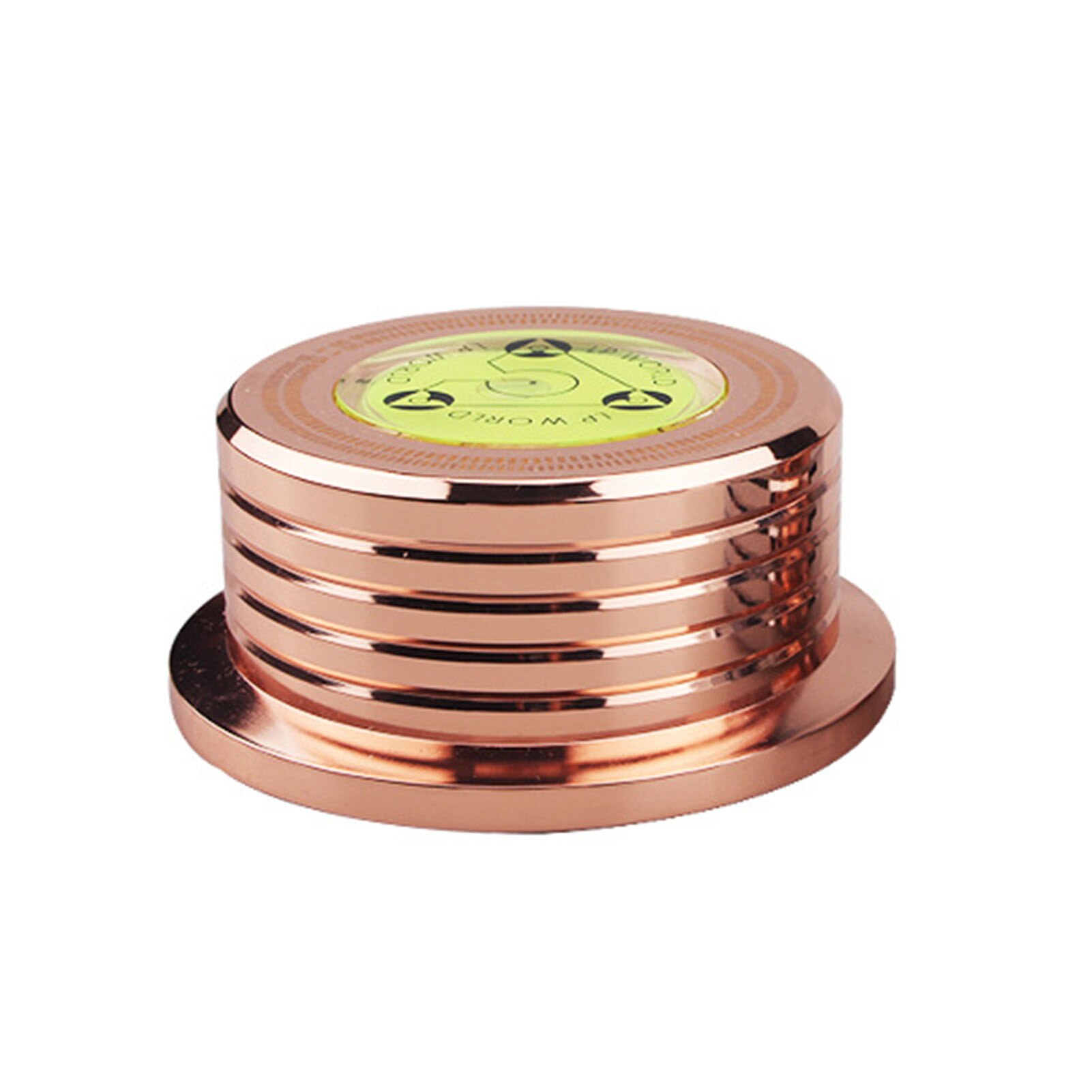 Portable With Bubble Level Vinyl Player Turntable Clamp Universal Accessories Tool Aluminum Alloy LP Disc Stabilizer 50HZ: Rose Gold