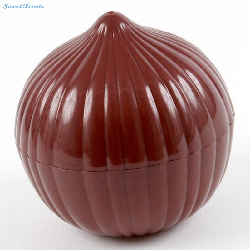 Sweettreats onion saver plastik gennemsigtig løgbeholder holder pæreformet løg skåret løg frisk og fugtig opbevaring assorteret