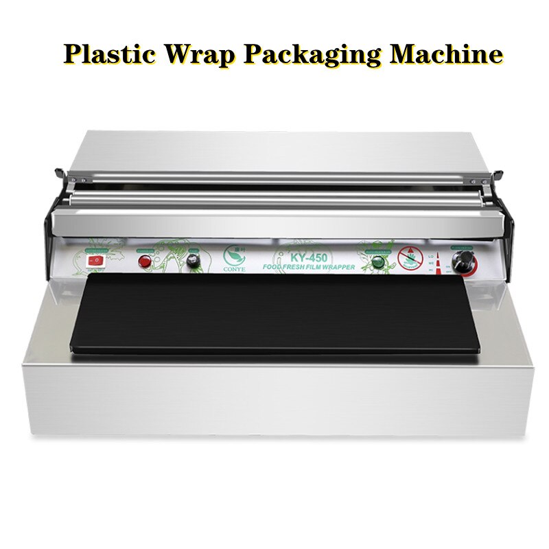 Plastic Wrap Packaging Machine Supermarket Vegetables Fruits Automatic Cutting Sealing Film Sealing Packaging Machine