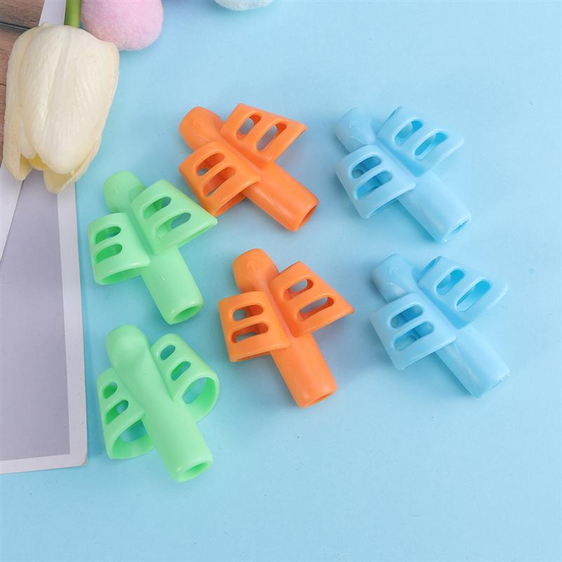 6 Stck Silikon Stift Griffe Doppel Finger Schreiben Trainer Hilfe Finger Griffe Schreiben Haltung Korrektor für freundlicher