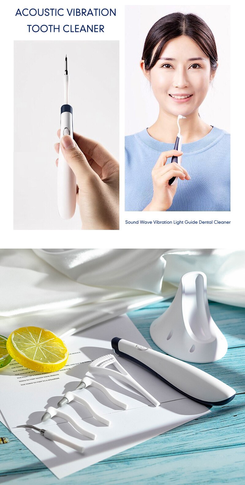 5 In 1 Scaler Ultrasonic Electric Tooth Polish Cleaner Stains Tartar Clean Tool Whiten Teeth Oral Teeth Clean Kit Tool