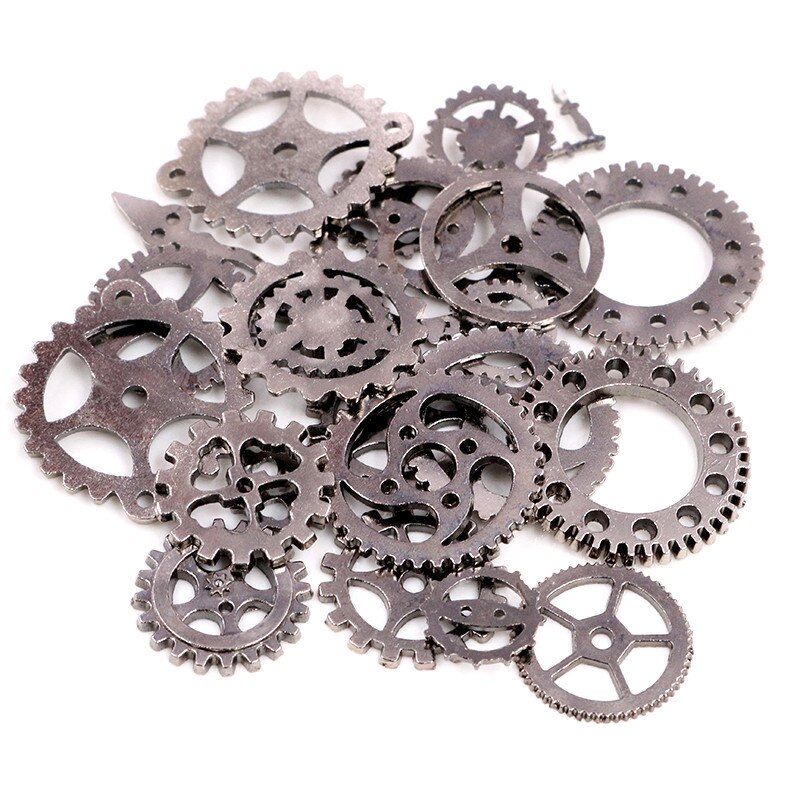 Gearssmall Size 8-25Mm Mix Legering Mechanische Steampunk Cogs & Tandwielen Diy Accessoires: Gun Black