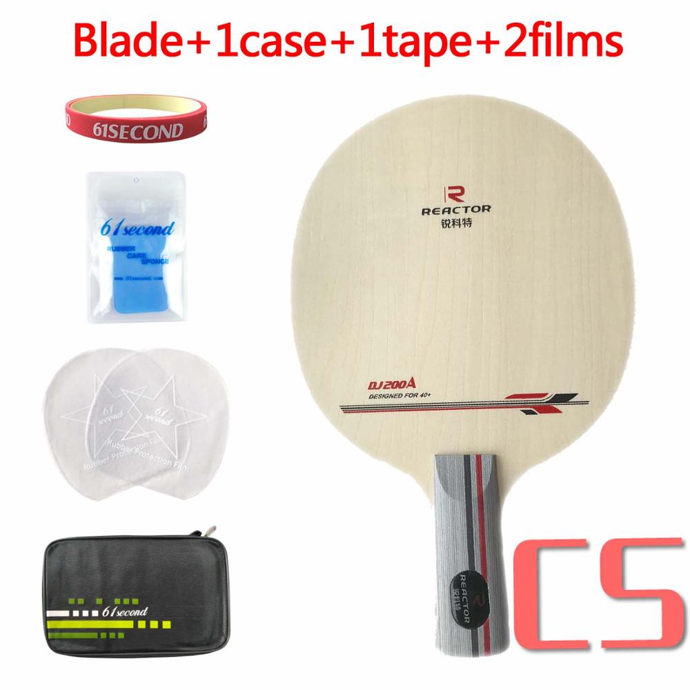 Table tennis racket Reactor DJ200 table tennis blade with 2Pieces Sanwei T88-III Corbor Table Tennis pingpong rubber: DJ200 CS FM