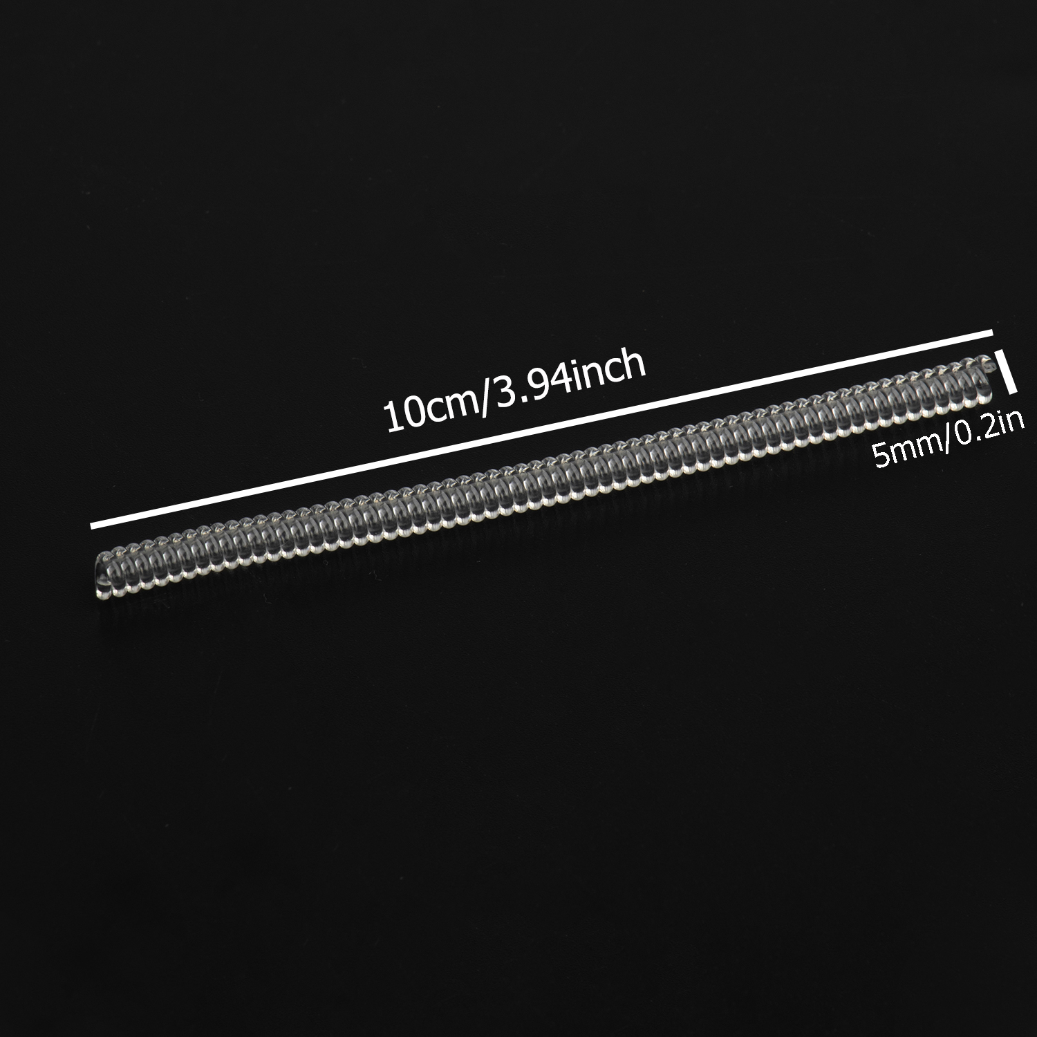 Anillo de ajuste, herramientas reductoras de tamaño Invisible, anillos con resorte en espiral, ajuste de tensor transparente, herramienta de redimensionado, protector de joyería: Negro