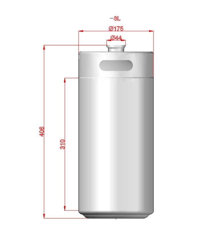MINI KEG - 8L (175MM X 406MM)
