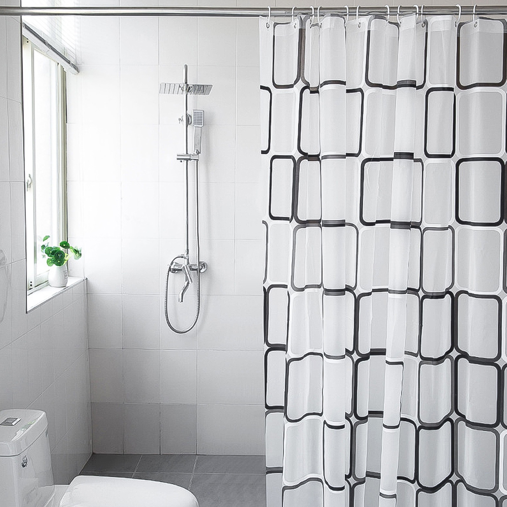 Wasserdichter Duschvorhang, schimmelresistent, langlebig, Badezimmer-Bildschirme mit Haken, moderne bedruckte Badewannenvorhänge, Badezimmer-Accessoires