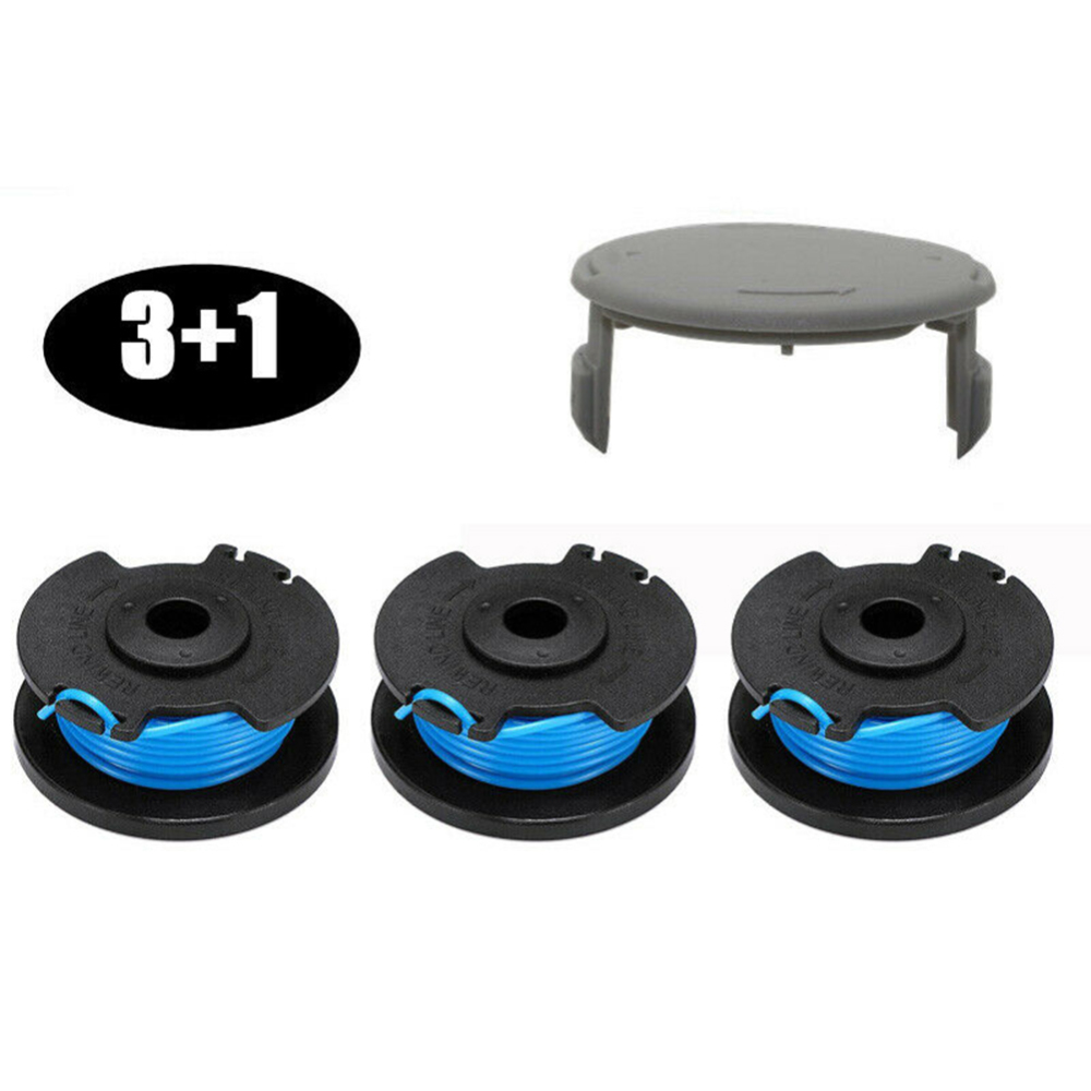 3pcs Weeding Tool Trimmer Spool Line with Spool Covers For Ryobi One Lawn Mower AC14RL3A Outdoor Garden Tools