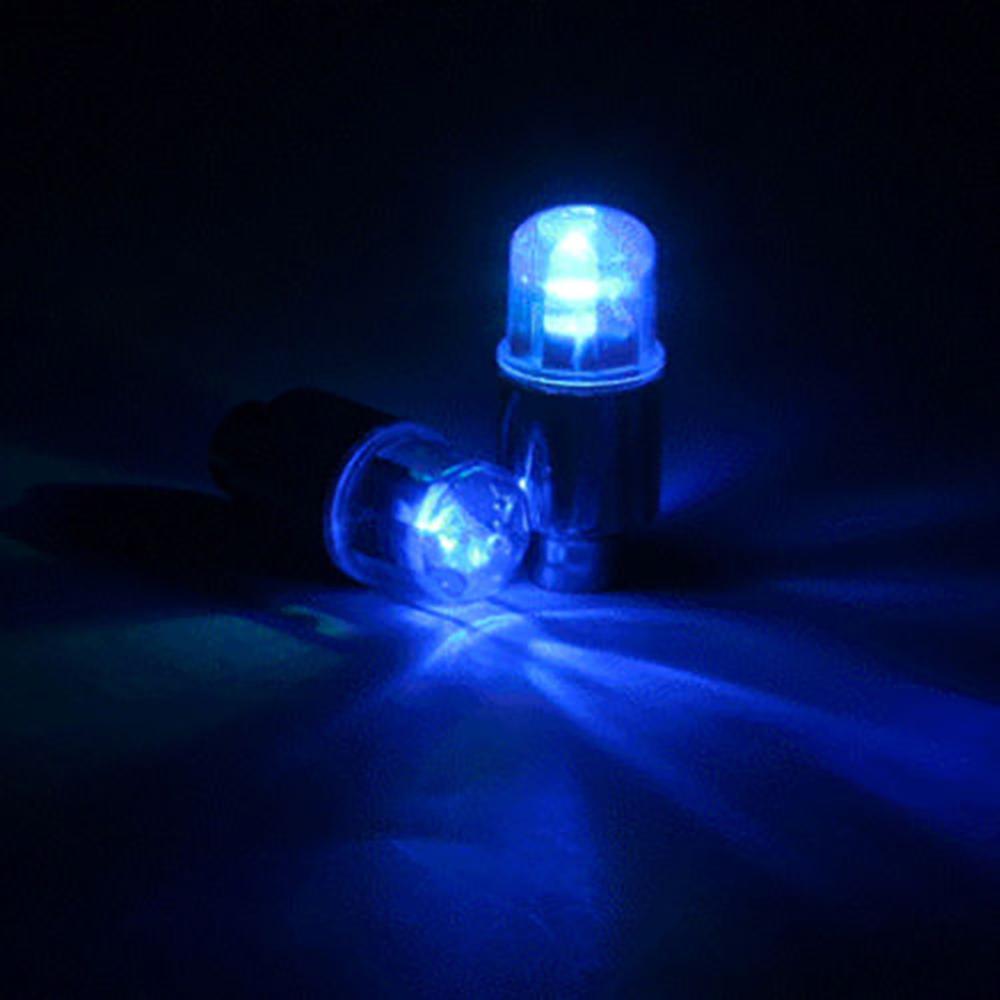 Auto autos Zubehör Rad licht dekoration Fahrrad reifen LED licht Deko LED lighte Reifen Ventil Kappe autos motorrad zubehör: Blau