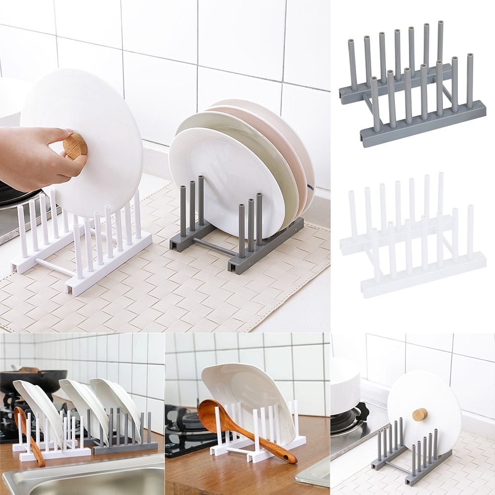kitchen Sink Drain Rack Storage Organizer Dish Drying Rack Holder Shelf Drainer Plastic Plate Cups Stand Display Holder