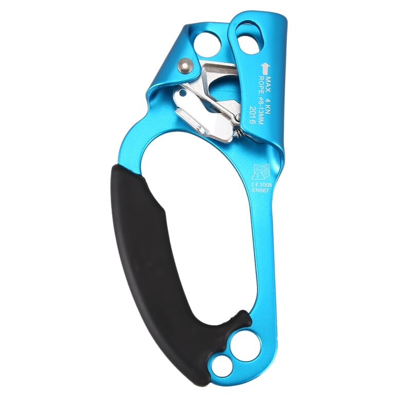 Hand Ascender Rock Climbing Tree Arborist Rappelling Gear Equipment for 8-1M Rope 4KN Load: left
