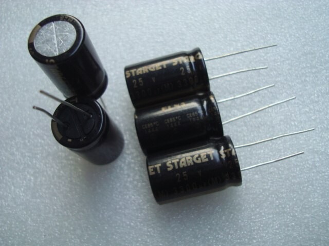 10PCS ELNA STARGET Electrolytic Capacitor - 3300uF 25V - 16x25mm - Audio Filter for Amplifiers