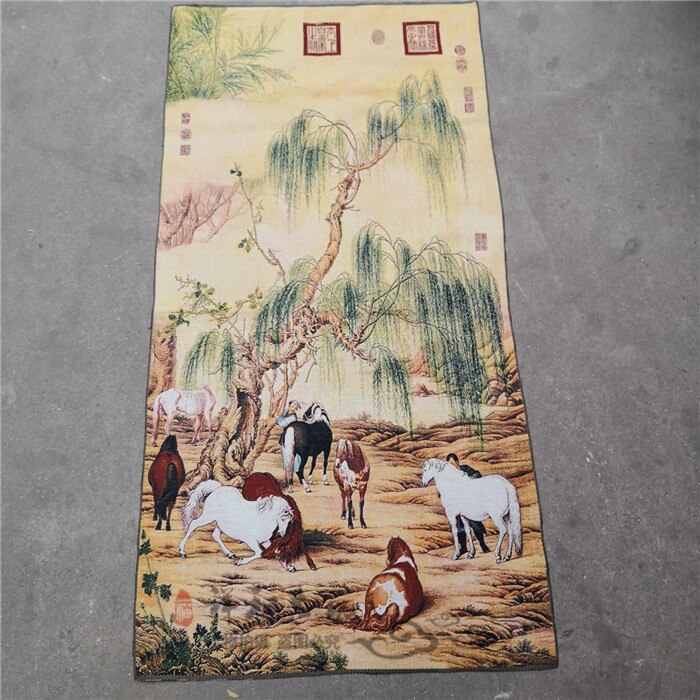 Chinese Stijl Sofa Achtergrond Wanddecoratie (Acht Paard Beeld) Opknoping Foto