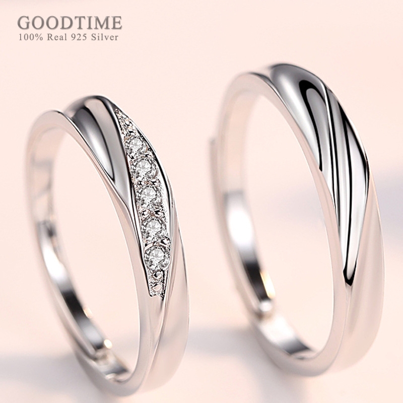 Bague en argent 925/1000ème rhodié et oxydes de zirconium