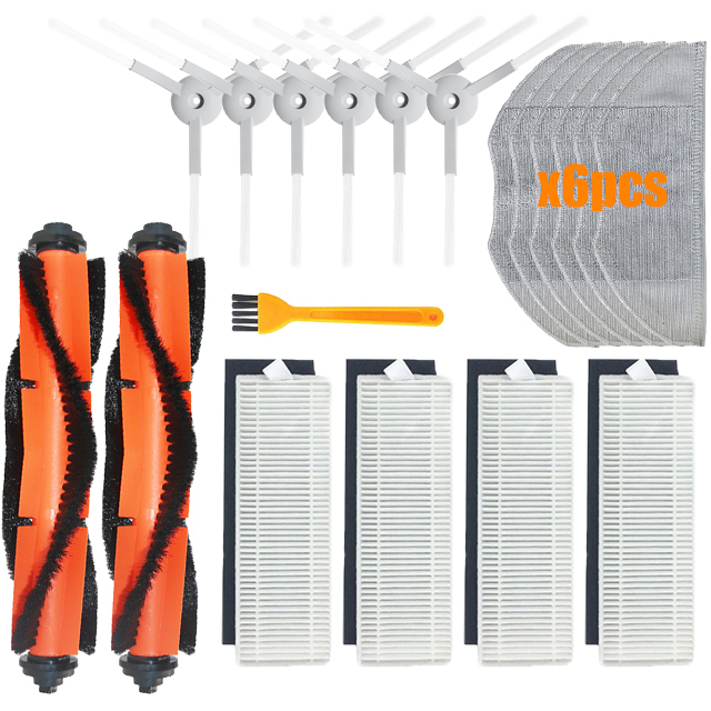 Principal escova lateral hepa filtro mop pano peças de reposição para xiaomi mijia g1 mjstg1 mi robô vácuo-mop acessórios essenciais: Azul