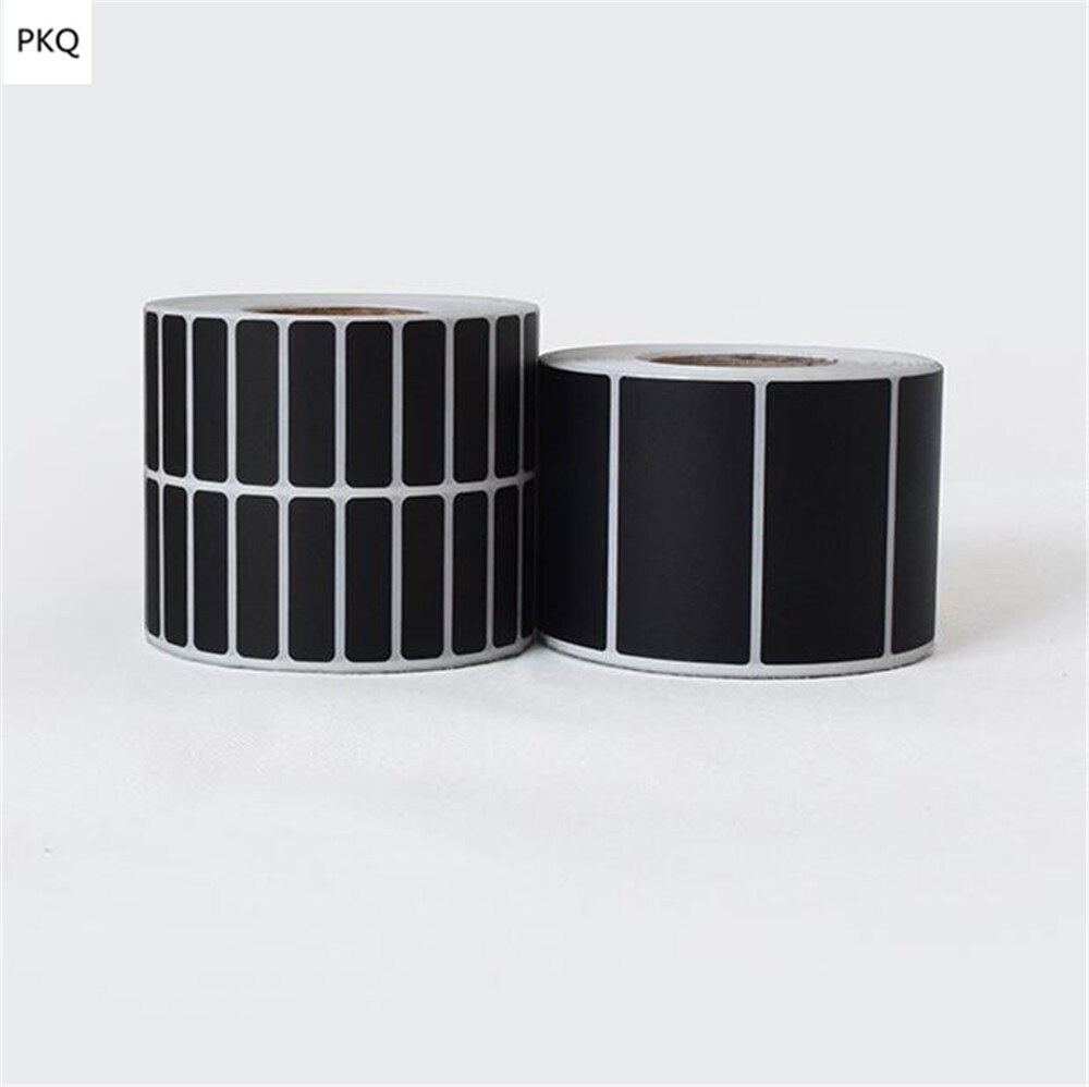 black PP synthetic paper sticker labels black plasic stickers black Synthetic Label rolls