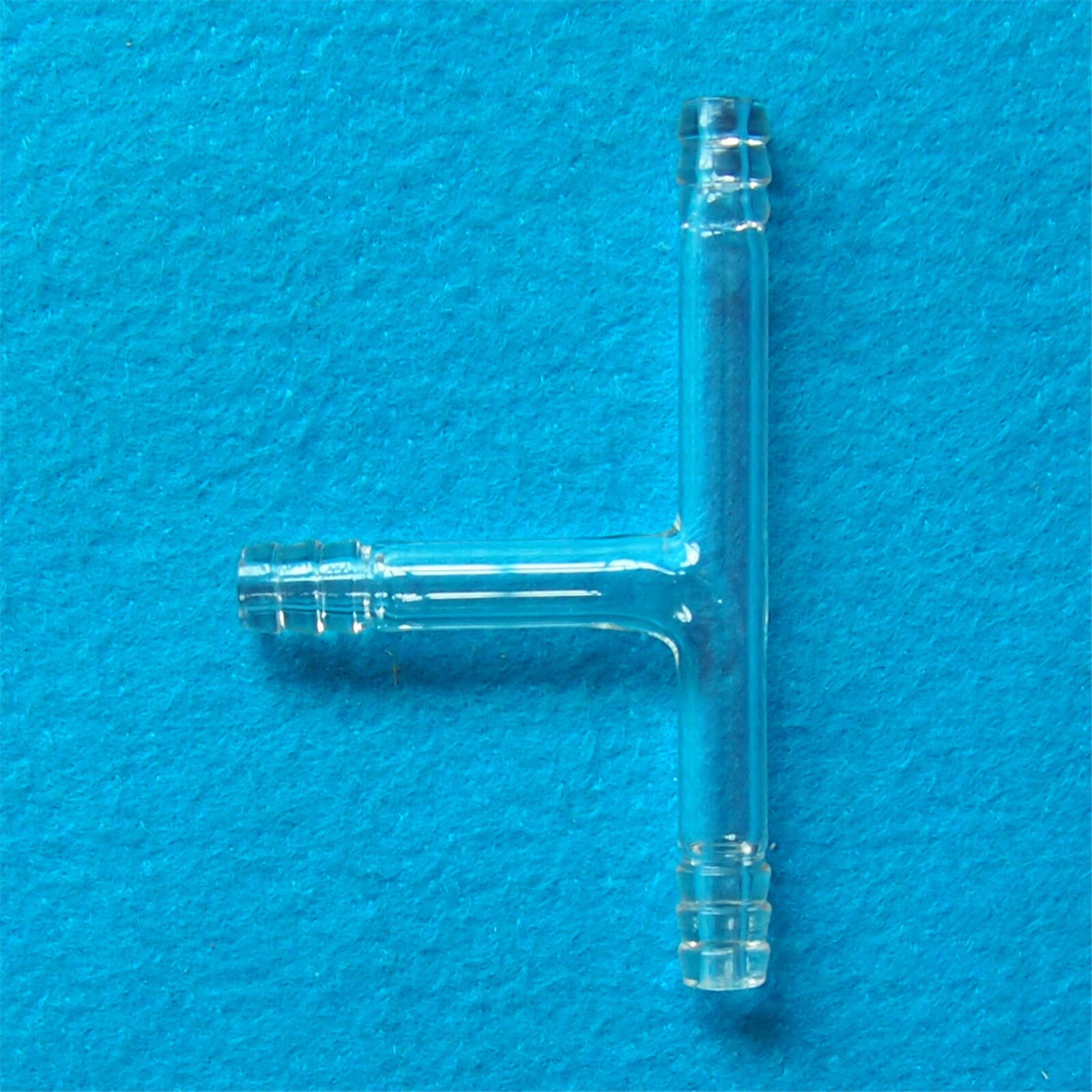 Tubo conector en T de vidrio, conexión de manguera de 10MM, adaptador en T de laboratorio, cristalería de Química